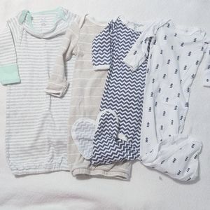 Cloud Island baby pajamas bundle 0-3m, 0-6m